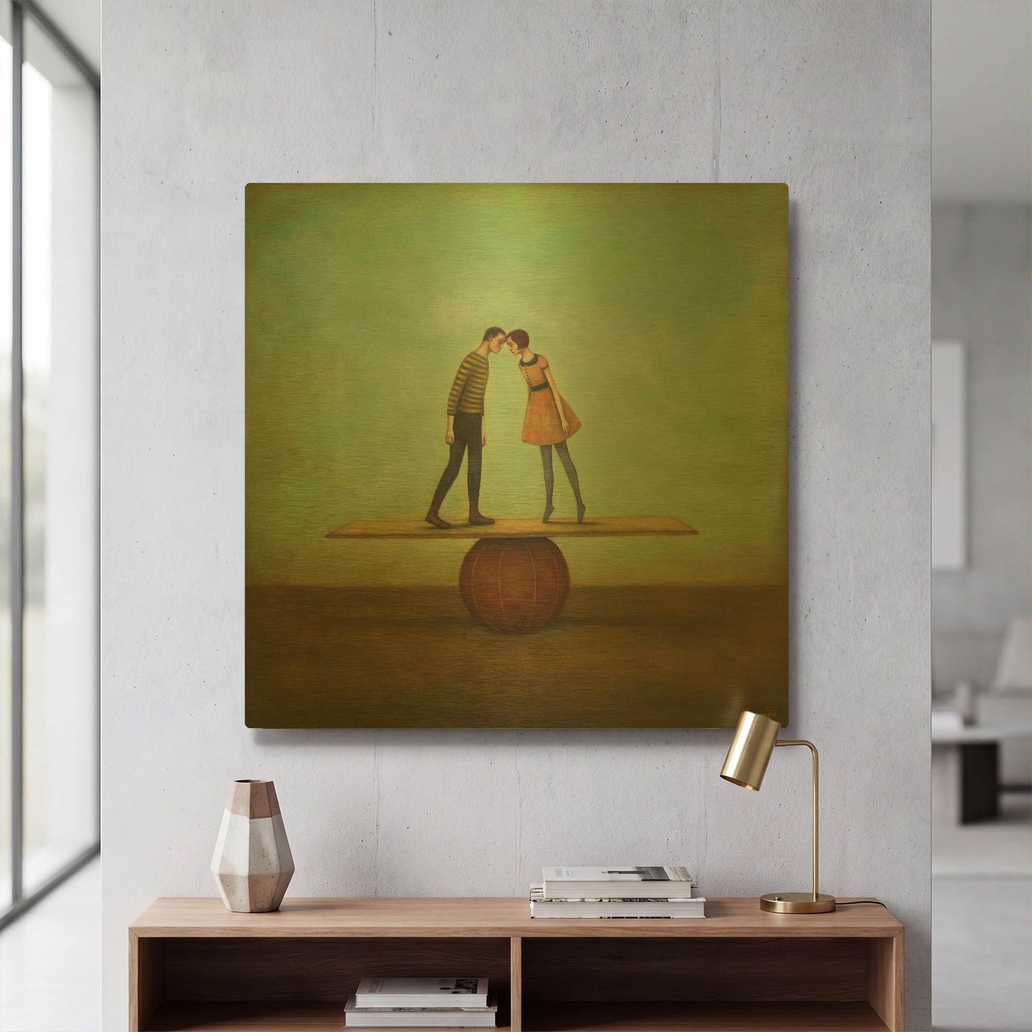 'Finding Equilibrium' By Duy Huynh Gold Metal Wall Art