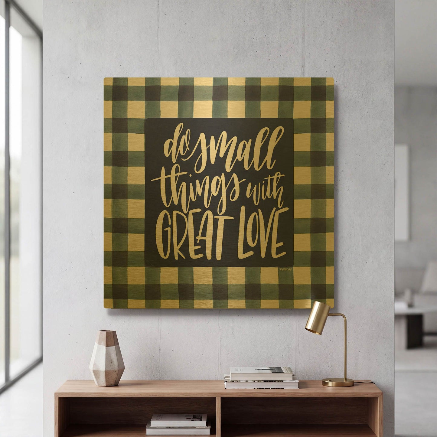 'Do Small Things with Great Love' By Imperfect Dust Gold Metal Wall Art