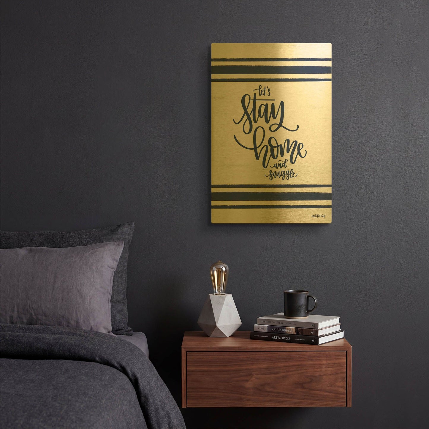 'Let' By Imperfect Dust Gold Metal Wall Art