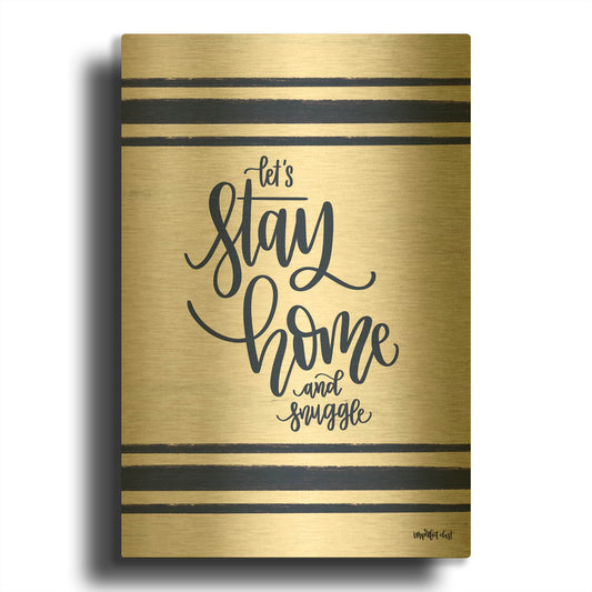 'Let' By Imperfect Dust Gold Metal Wall Art
