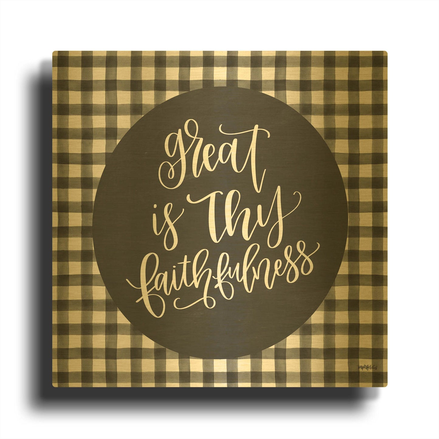 'Great is Thy Faithfulness' By Imperfect Dust Gold Metal Wall Art