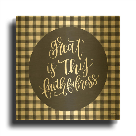 'Great is Thy Faithfulness' By Imperfect Dust Gold Metal Wall Art