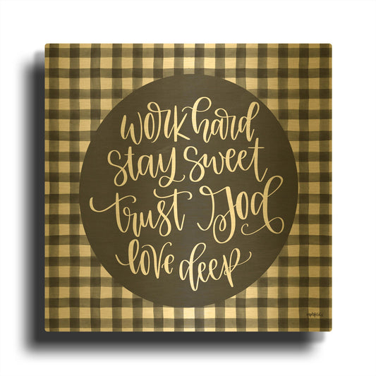 'Trust God' By Imperfect Dust Gold Metal Wall Art