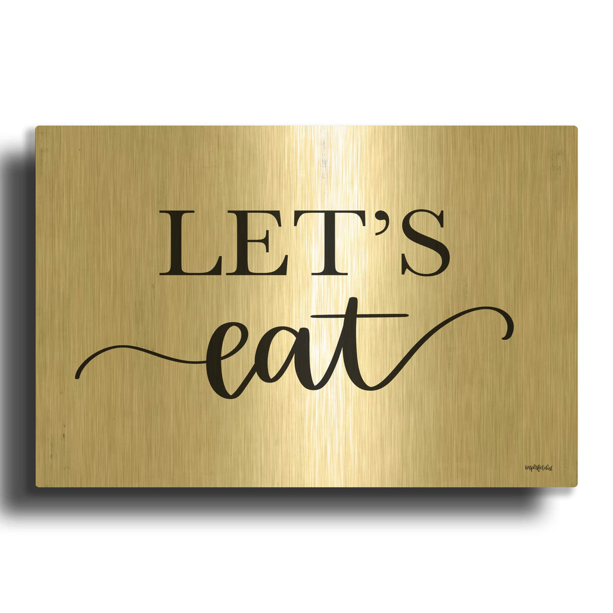 'Let's Eat' By Imperfect Dust Gold Metal Wall Art