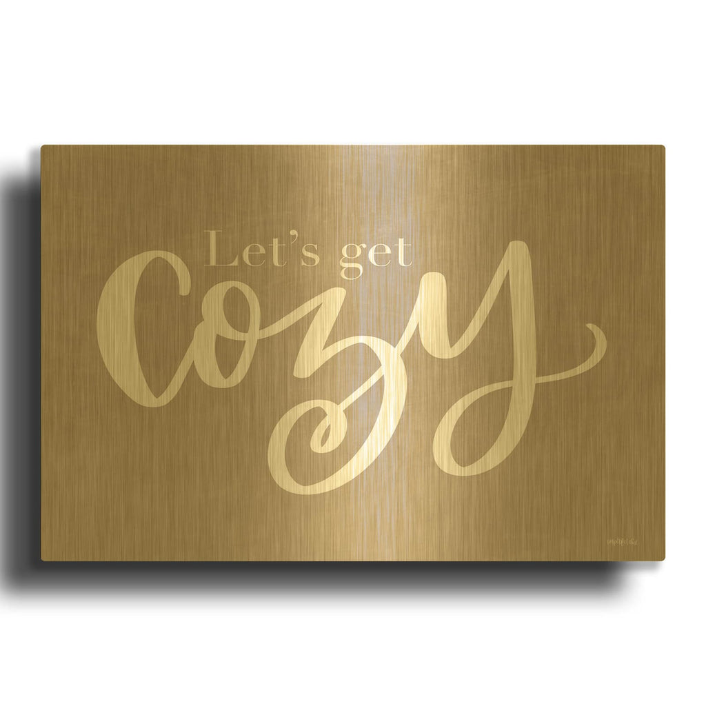 'Cozy' By Imperfect Dust Gold Metal Wall Art