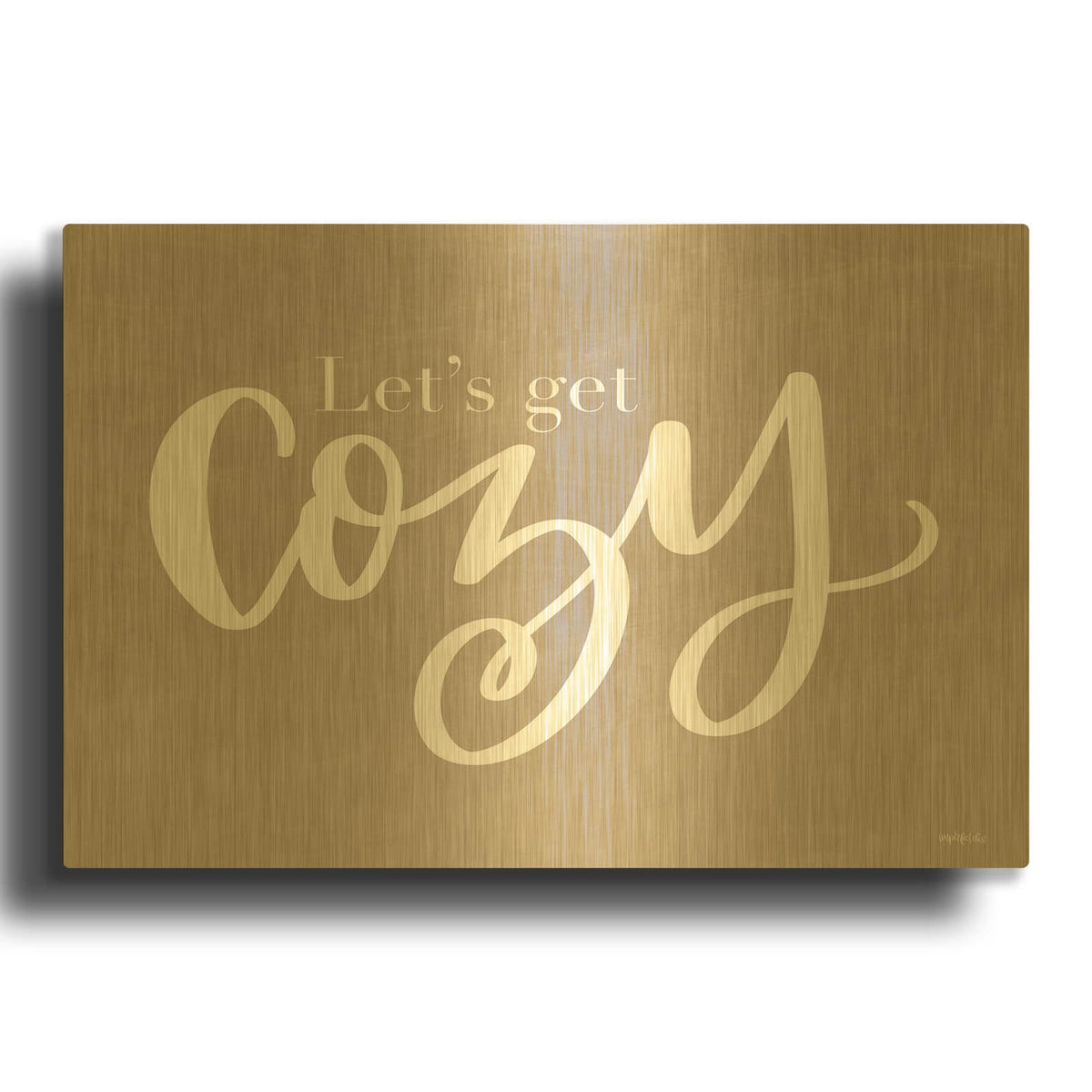 'Cozy' By Imperfect Dust Gold Metal Wall Art