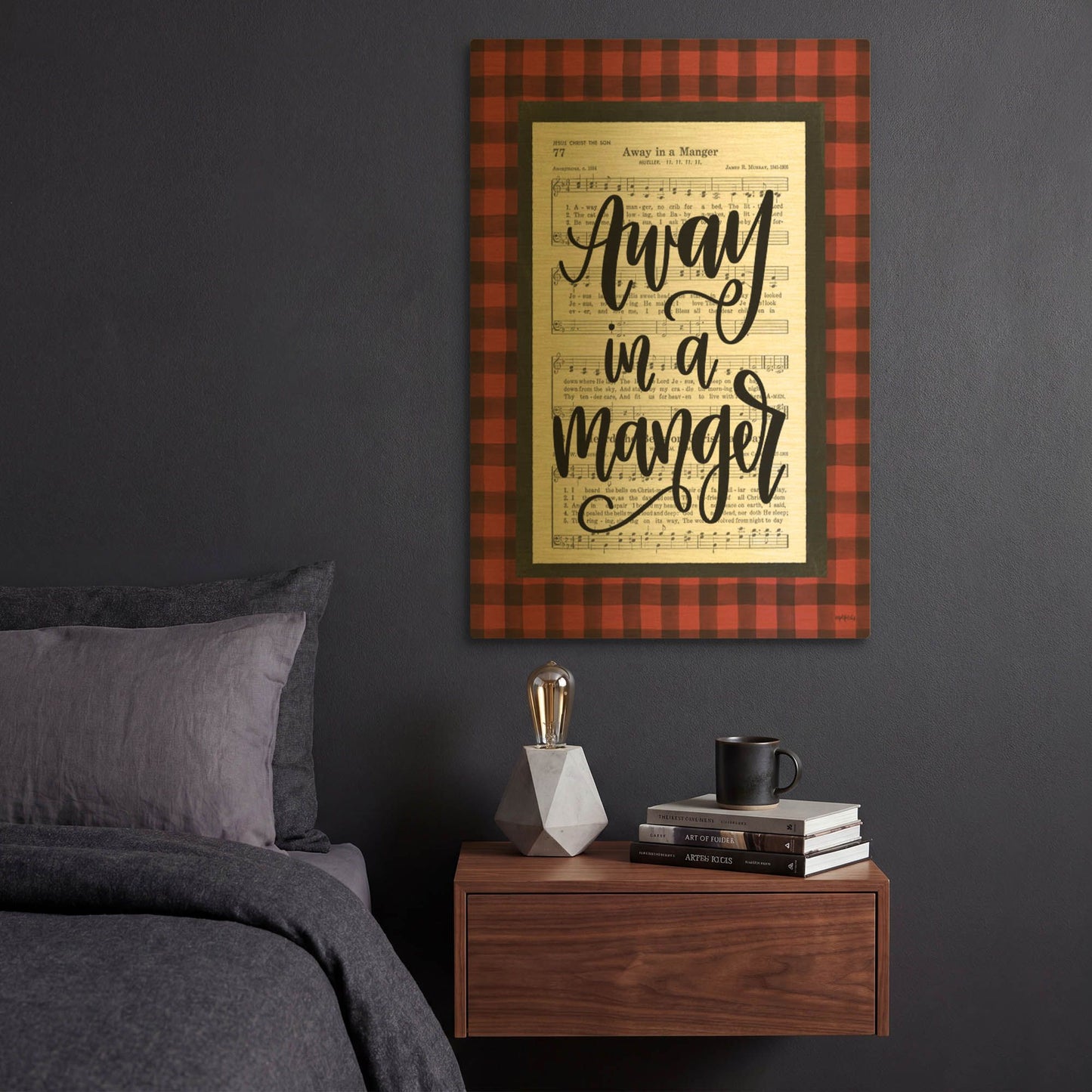 'Away in a Manger' By Imperfect Dust Gold Metal Wall Art