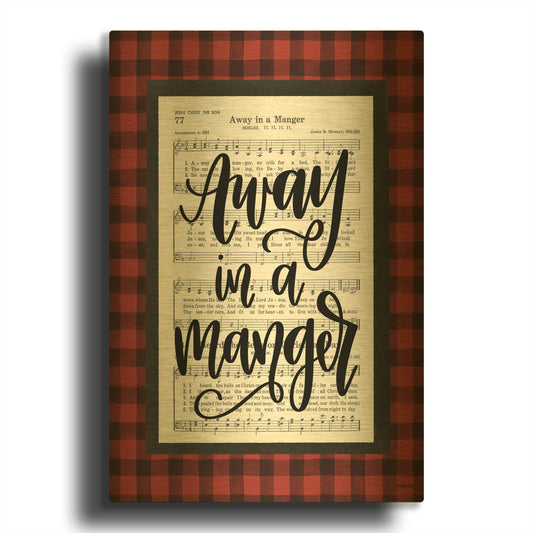 'Away in a Manger' By Imperfect Dust Gold Metal Wall Art