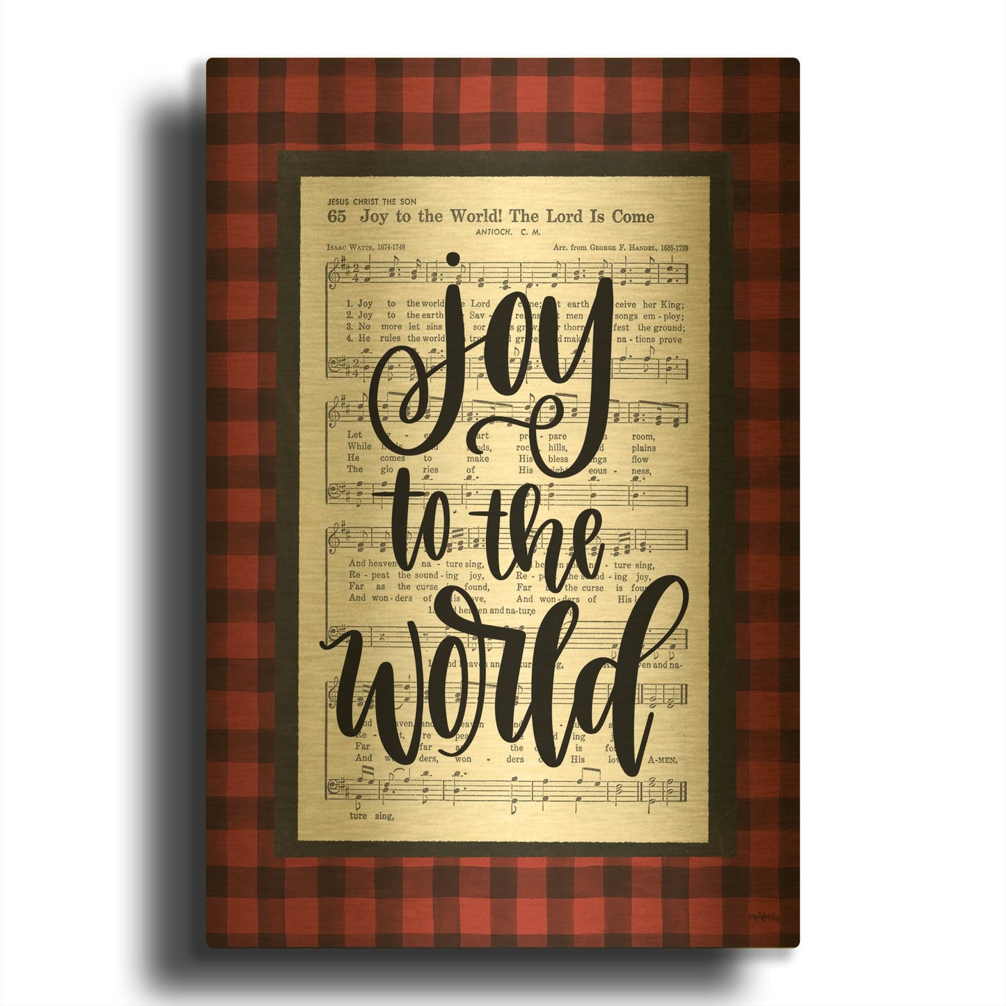 'Joy to the World' By Imperfect Dust Gold Metal Wall Art