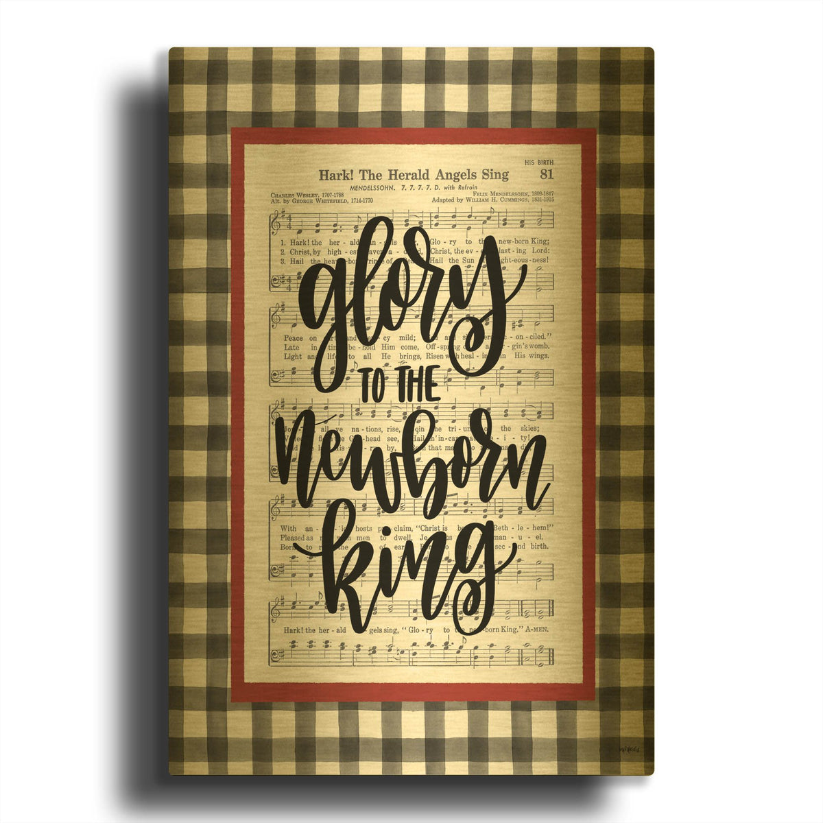 'Glory to the Newborn King' By Imperfect Dust Gold Metal Wall Art
