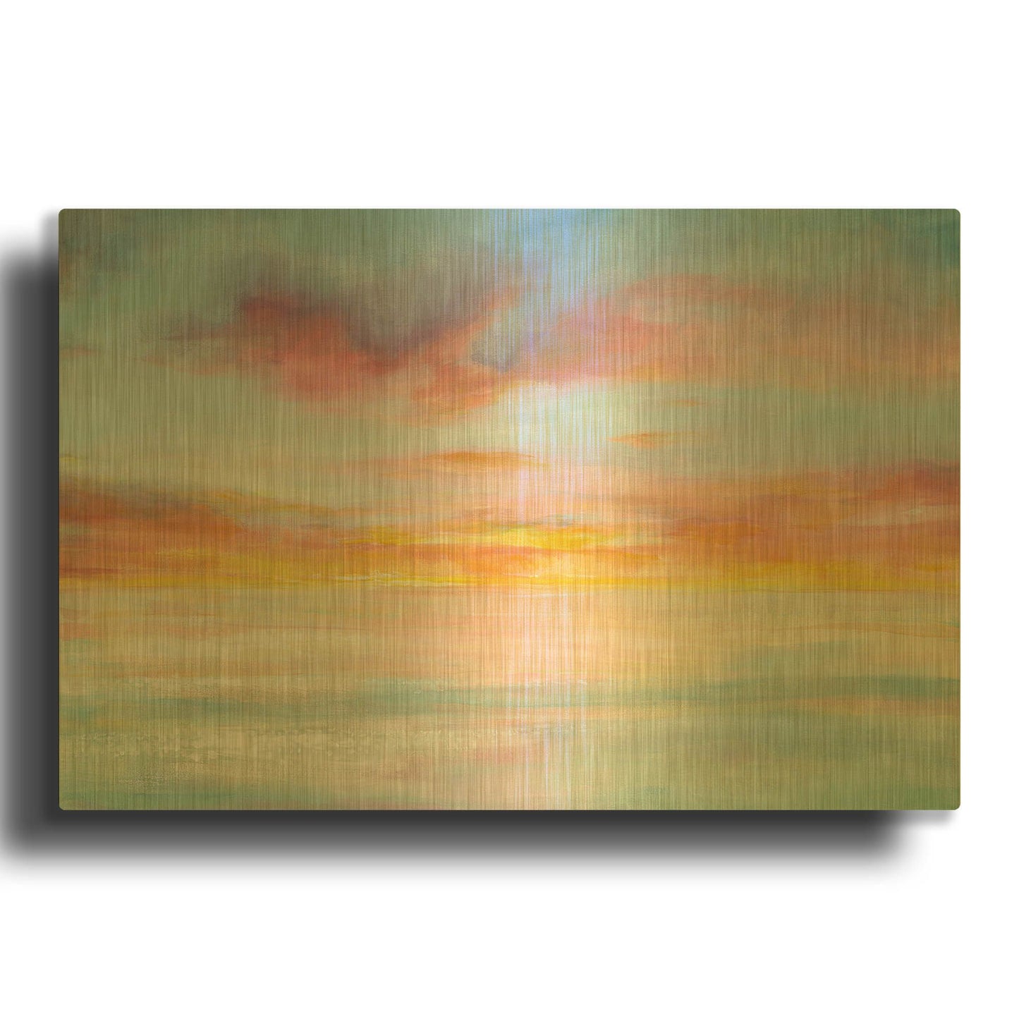 'Pastel Sky' By Danhui Nai Gold Metal Wall Art
