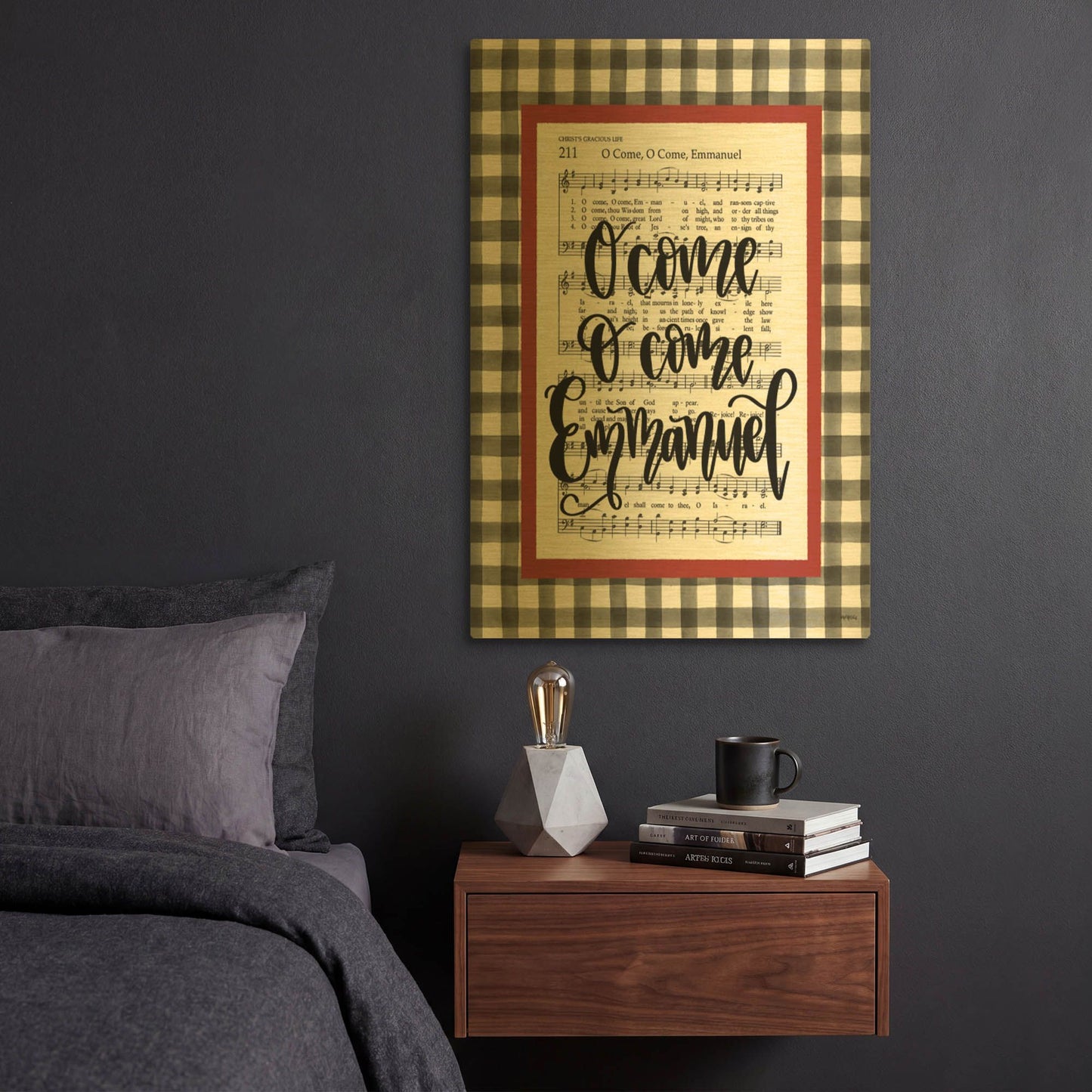 'O Come Emmanuel' By Imperfect Dust Gold Metal Wall Art