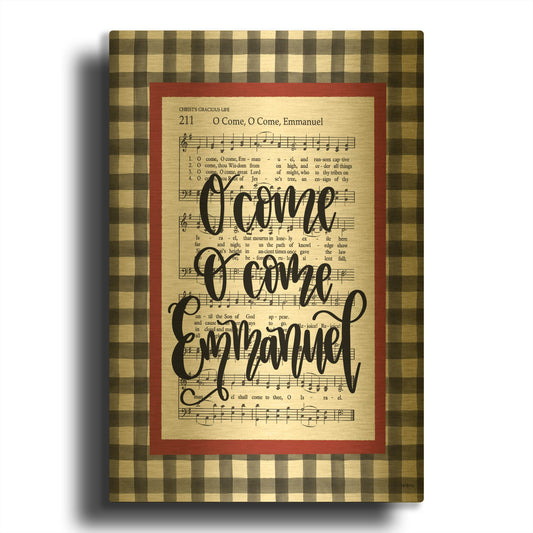 'O Come Emmanuel' By Imperfect Dust Gold Metal Wall Art
