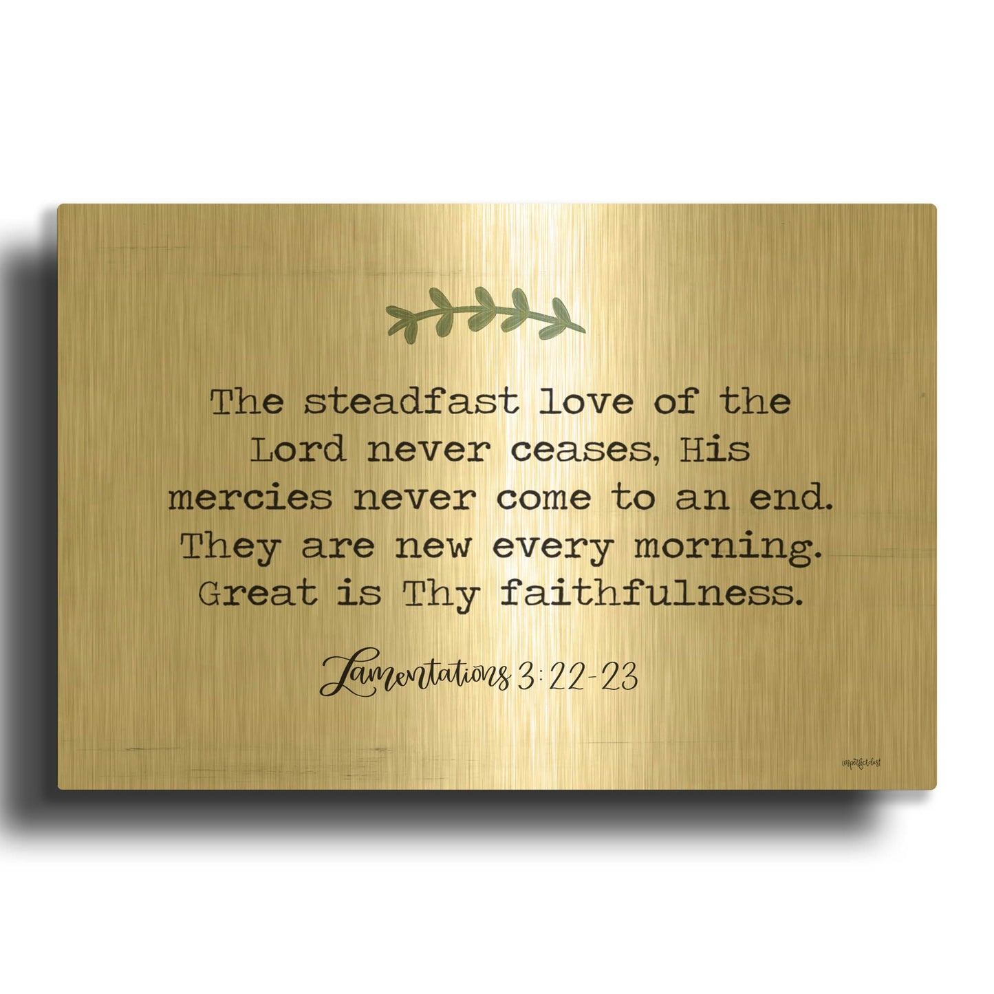 'Mercies' By Imperfect Dust Gold Metal Wall Art