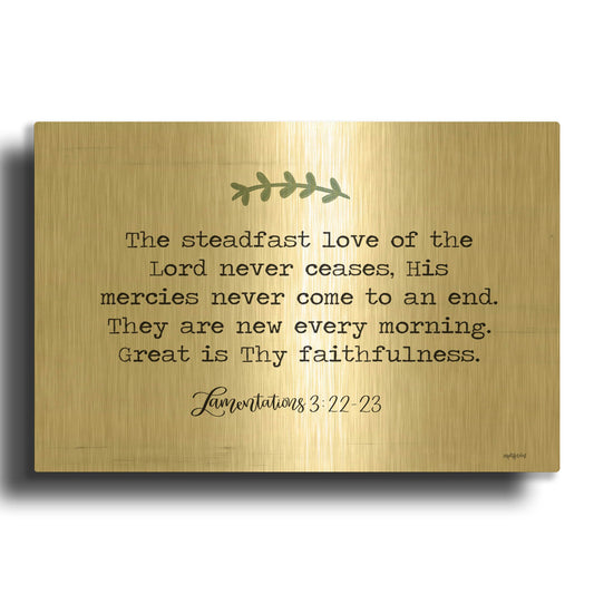 'Mercies' By Imperfect Dust Gold Metal Wall Art
