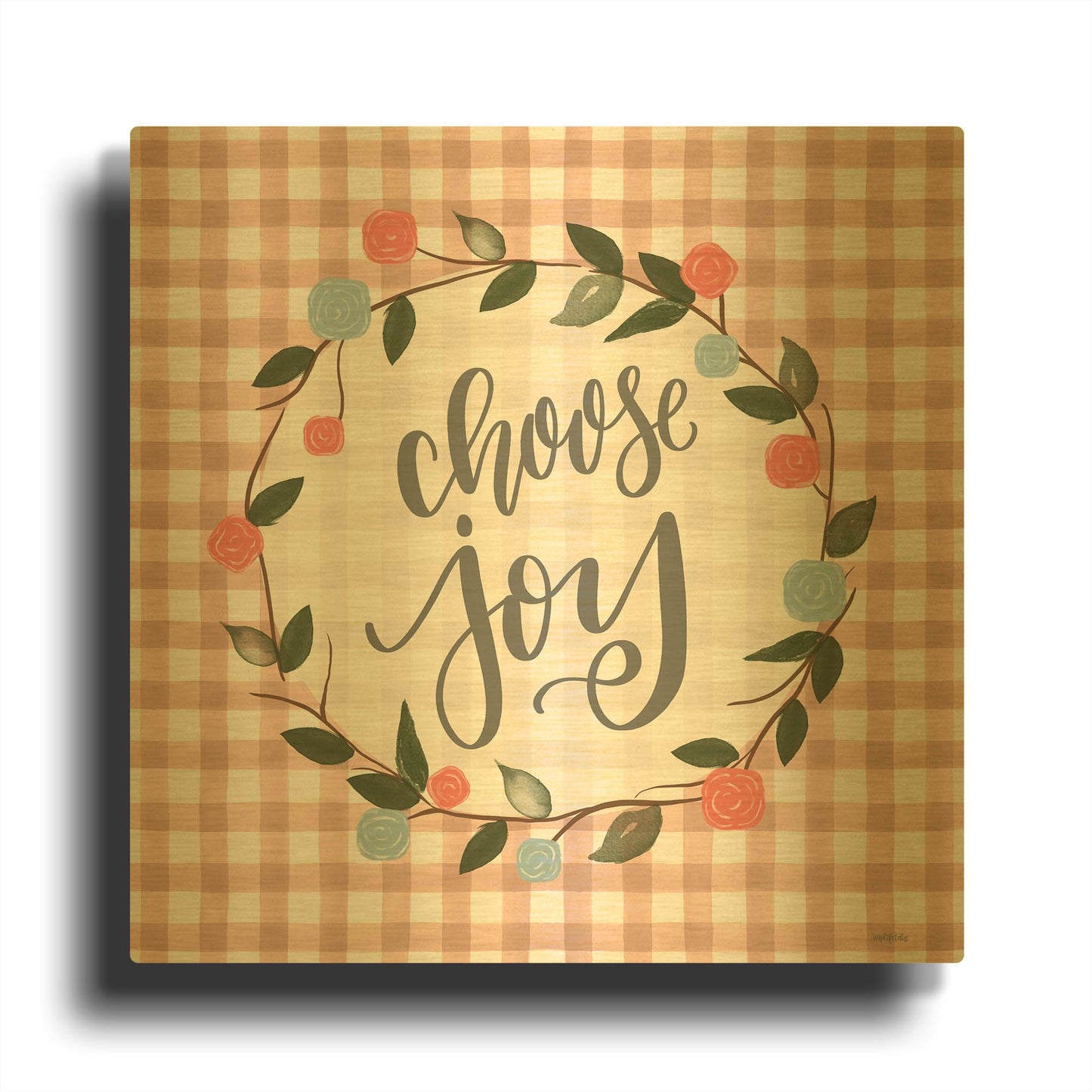 'Choose Joy' By Imperfect Dust Gold Metal Wall Art