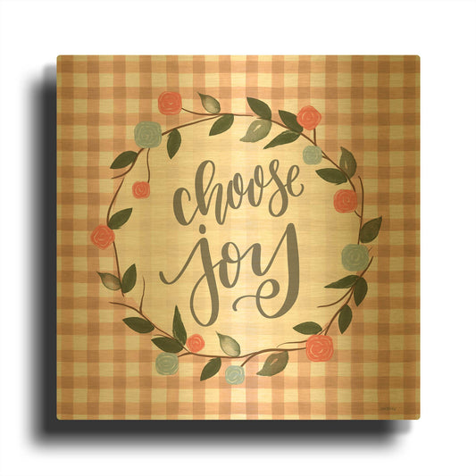 'Choose Joy' By Imperfect Dust Gold Metal Wall Art