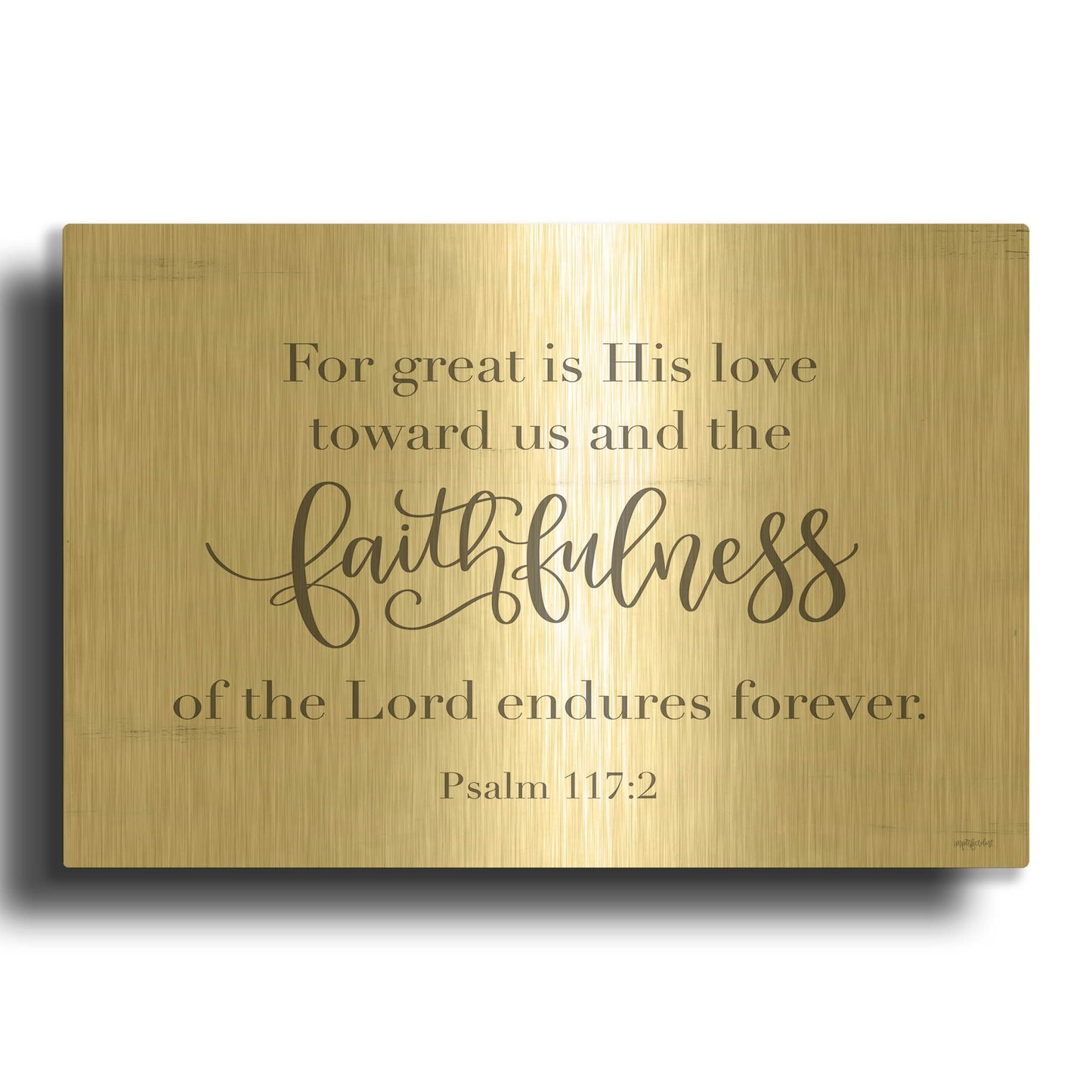 'Faithfulness' By Imperfect Dust Gold Metal Wall Art