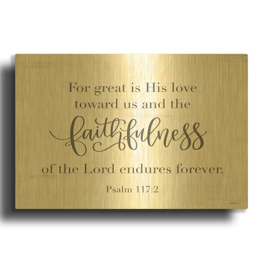'Faithfulness' By Imperfect Dust Gold Metal Wall Art