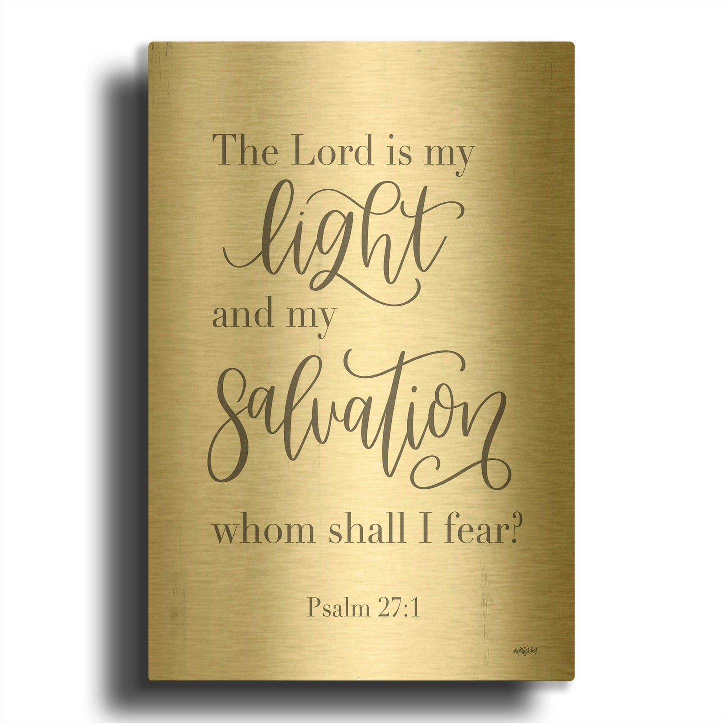 'Light and Salvation' By Imperfect Dust Gold Metal Wall Art