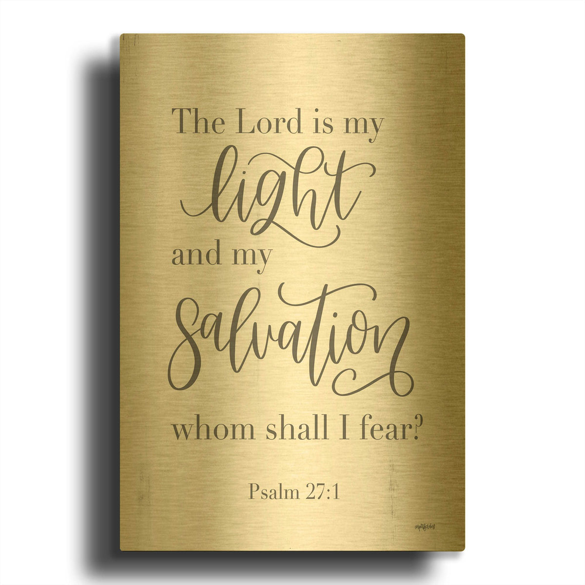 'Light and Salvation' By Imperfect Dust Gold Metal Wall Art