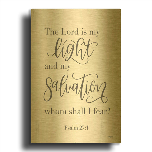 'Light and Salvation' By Imperfect Dust Gold Metal Wall Art