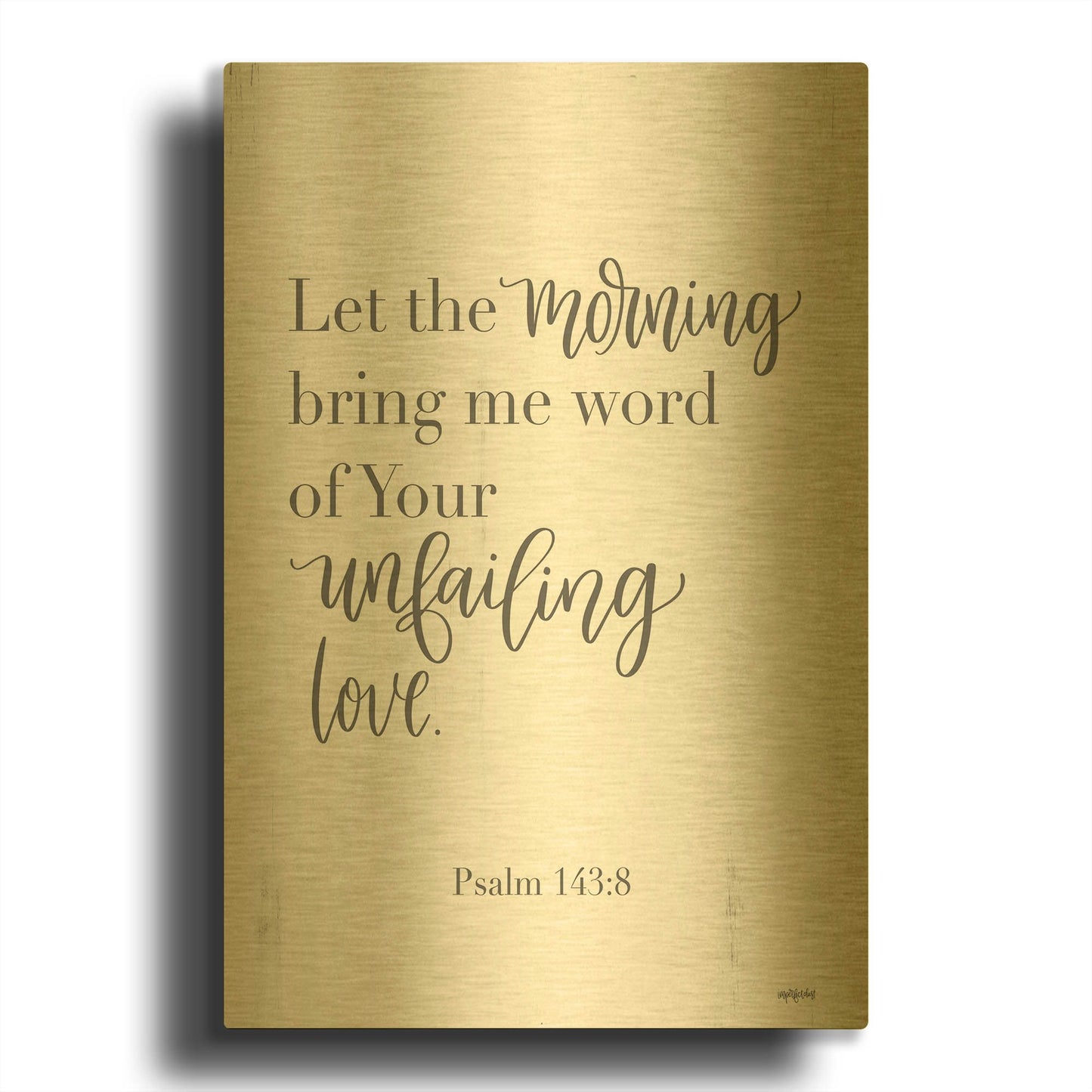 'Unfailing Love' By Imperfect Dust Gold Metal Wall Art