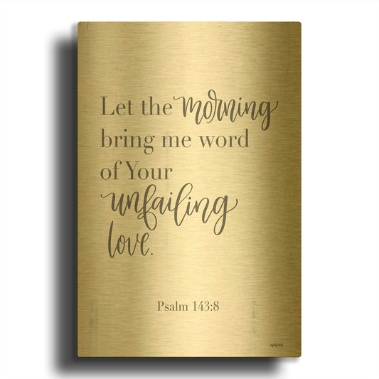 'Unfailing Love' By Imperfect Dust Gold Metal Wall Art