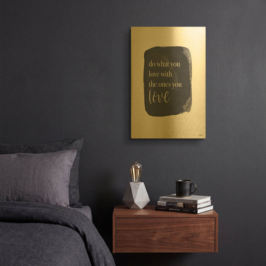 'Do What You Love' By Imperfect Dust Gold Metal Wall Art