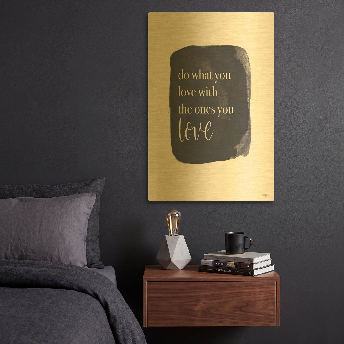 'Do What You Love' By Imperfect Dust Gold Metal Wall Art