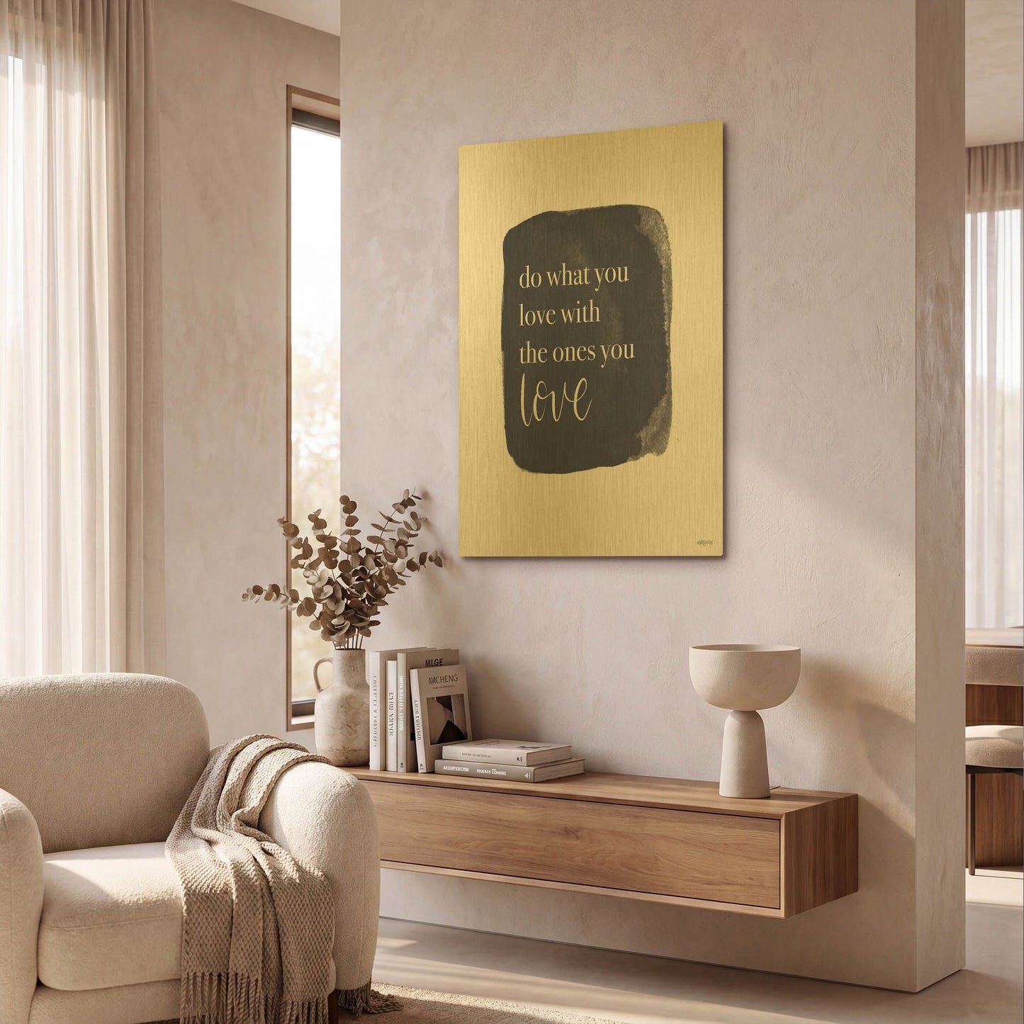 'Do What You Love' By Imperfect Dust Gold Metal Wall Art