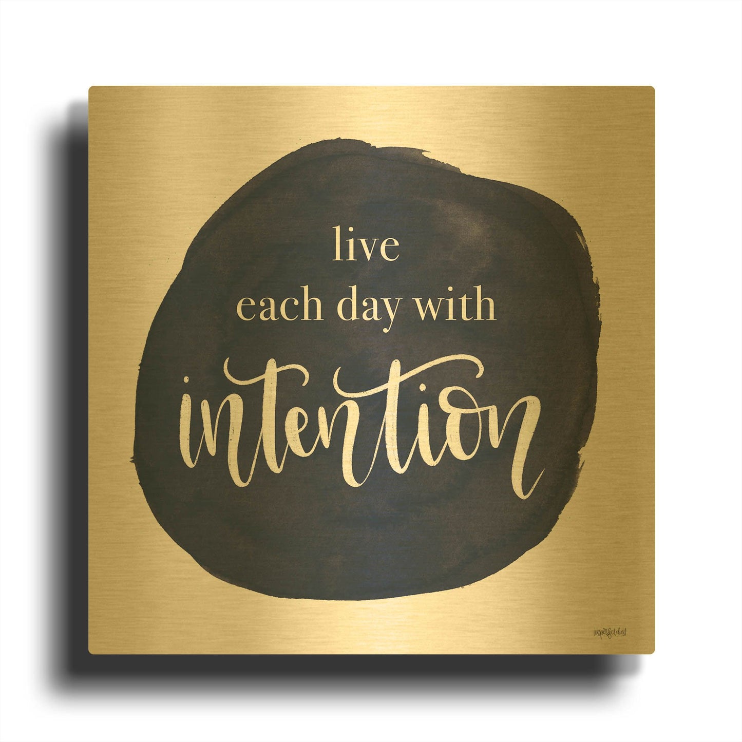 'Intention' By Imperfect Dust Gold Metal Wall Art