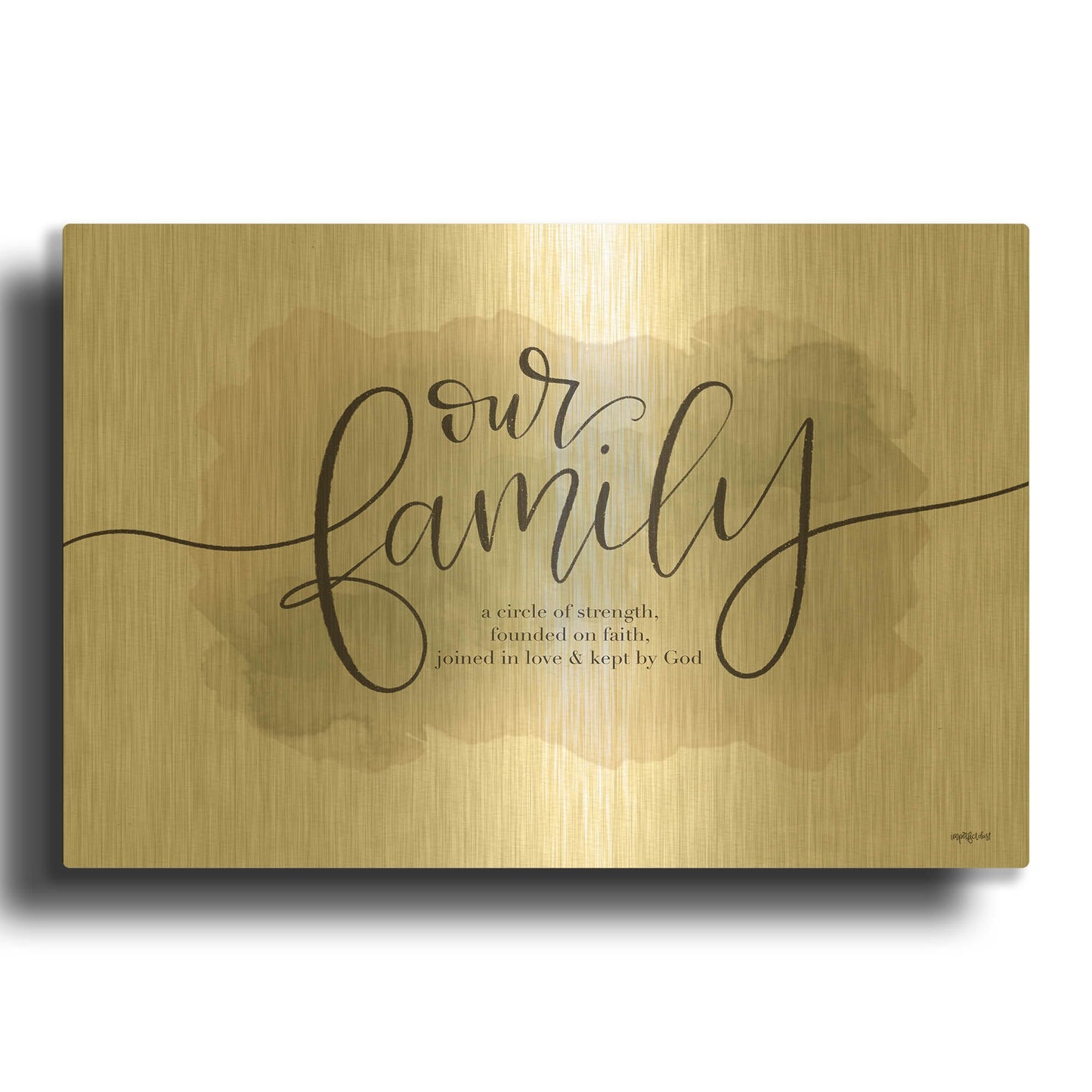 'Our Family' By Imperfect Dust Gold Metal Wall Art