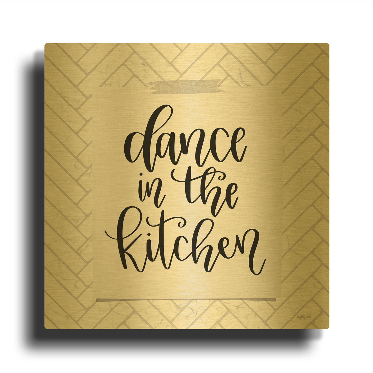 'Dance in the Kitchen' By Imperfect Dust Gold Metal Wall Art