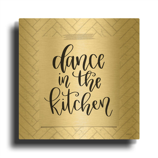 'Dance in the Kitchen' By Imperfect Dust Gold Metal Wall Art