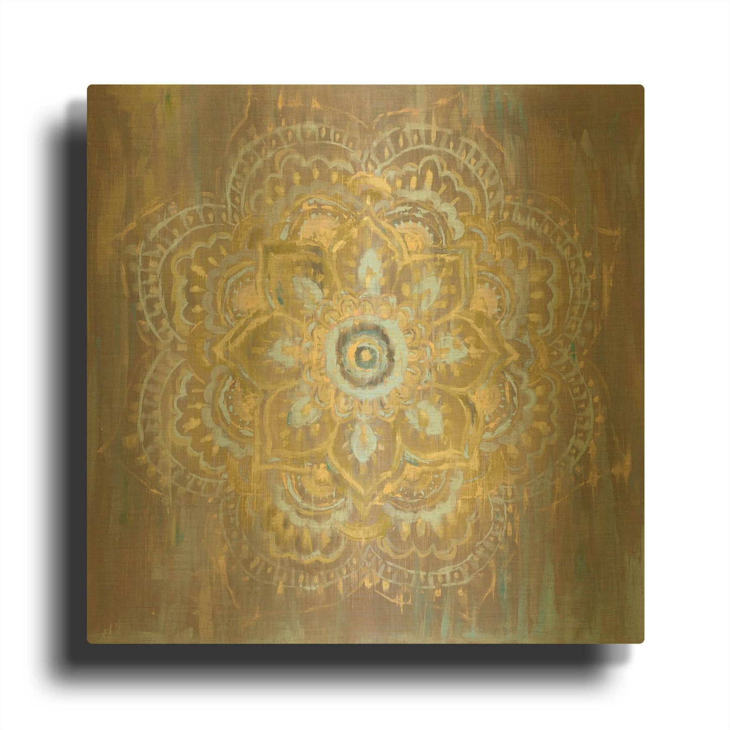 'Bombay Bohemian Neutral' By Danhui Nai Gold Metal Wall Art