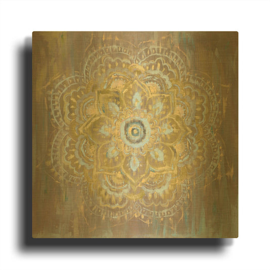 'Bombay Bohemian Neutral' By Danhui Nai Gold Metal Wall Art