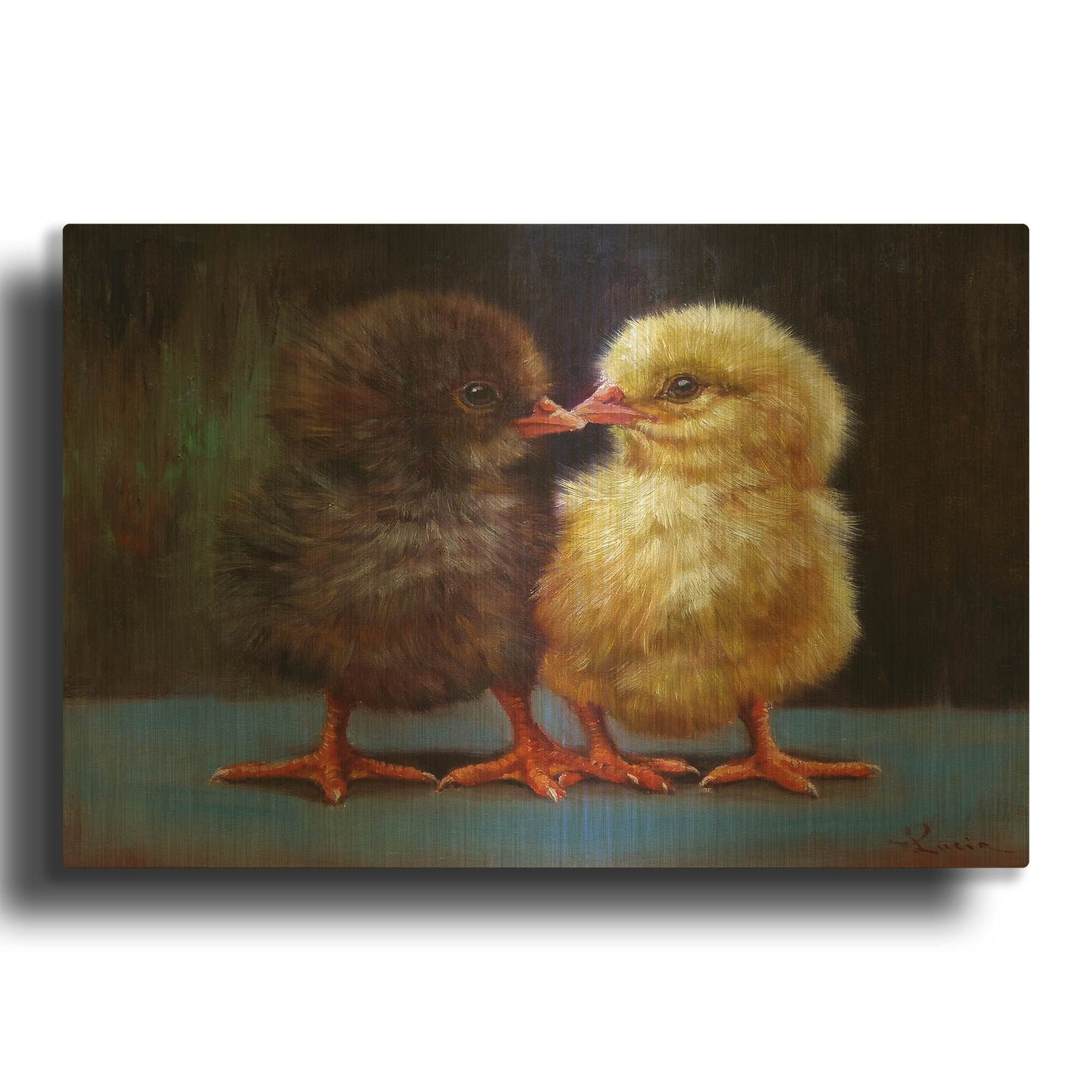'The Kiss' By Lucia Heffernan Gold Metal Wall Art