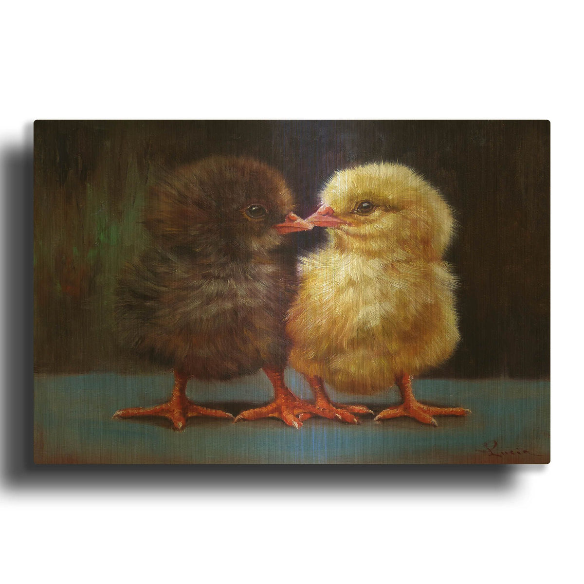 'The Kiss' By Lucia Heffernan Gold Metal Wall Art