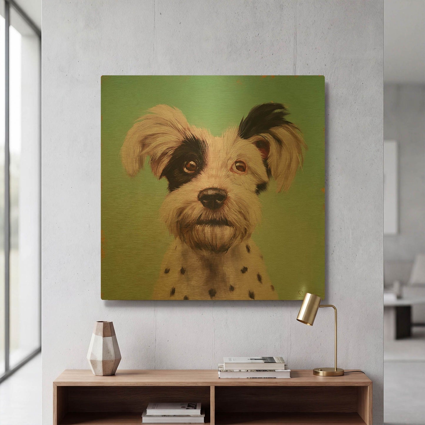 'Follow Your Nose 8' By Lucia Heffernan Gold Metal Wall Art