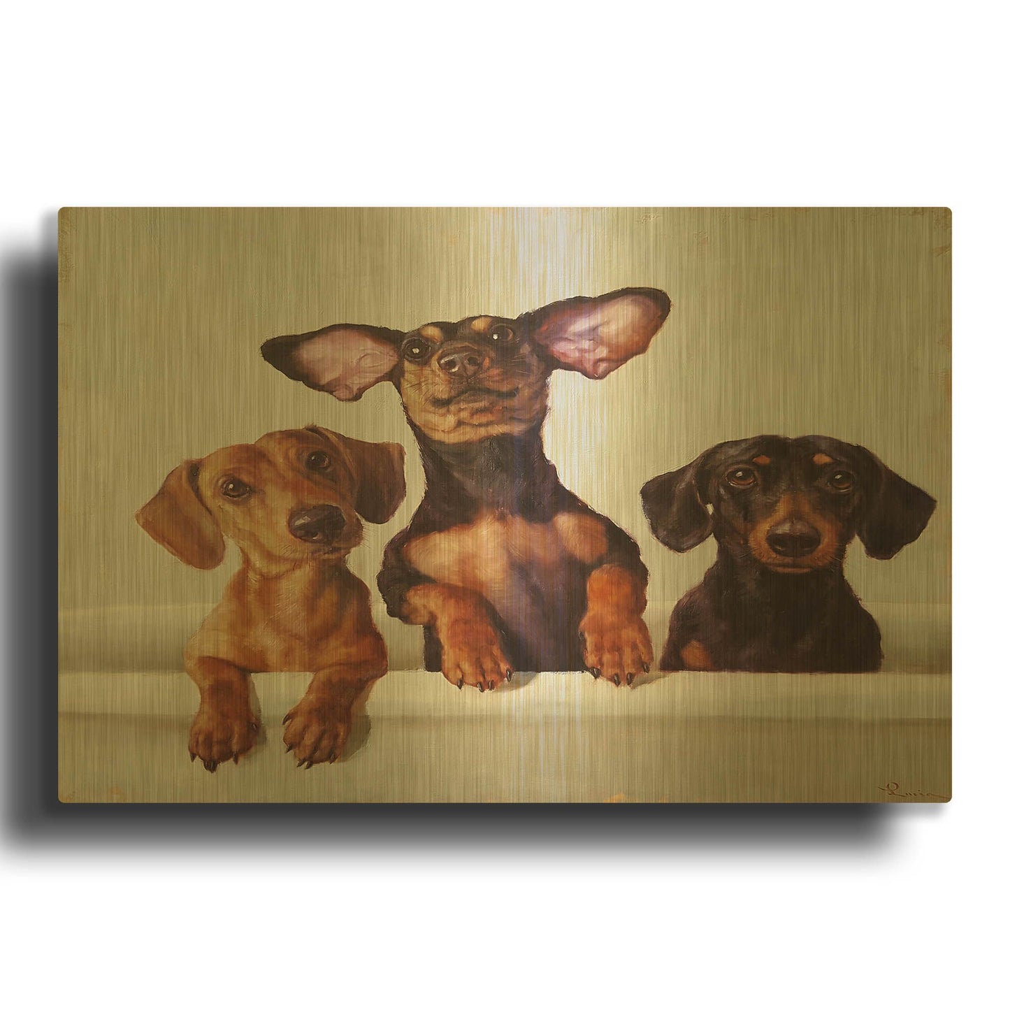 '3 Amigos' By Lucia Heffernan Gold Metal Wall Art