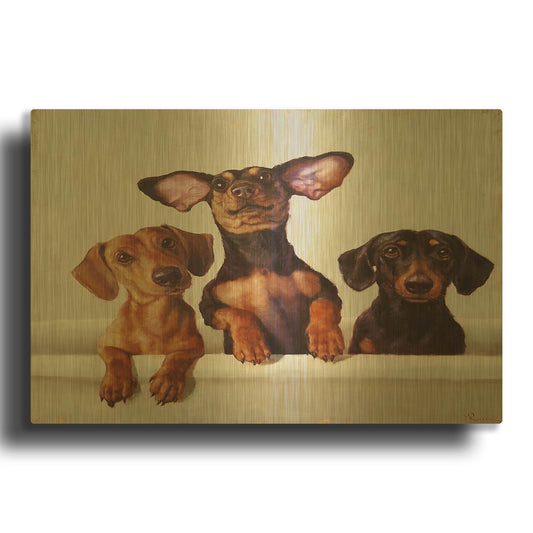 '3 Amigos' By Lucia Heffernan Gold Metal Wall Art