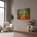'Ball Hog' By Lucia Heffernan Gold Metal Wall Art