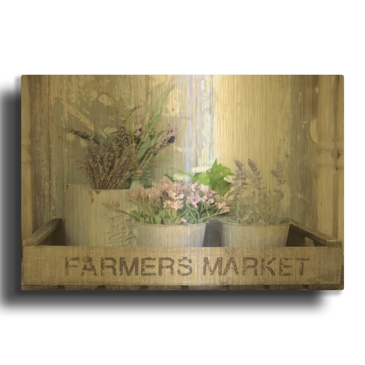 'Farmer' By Lori Deiter Gold Metal Wall Art