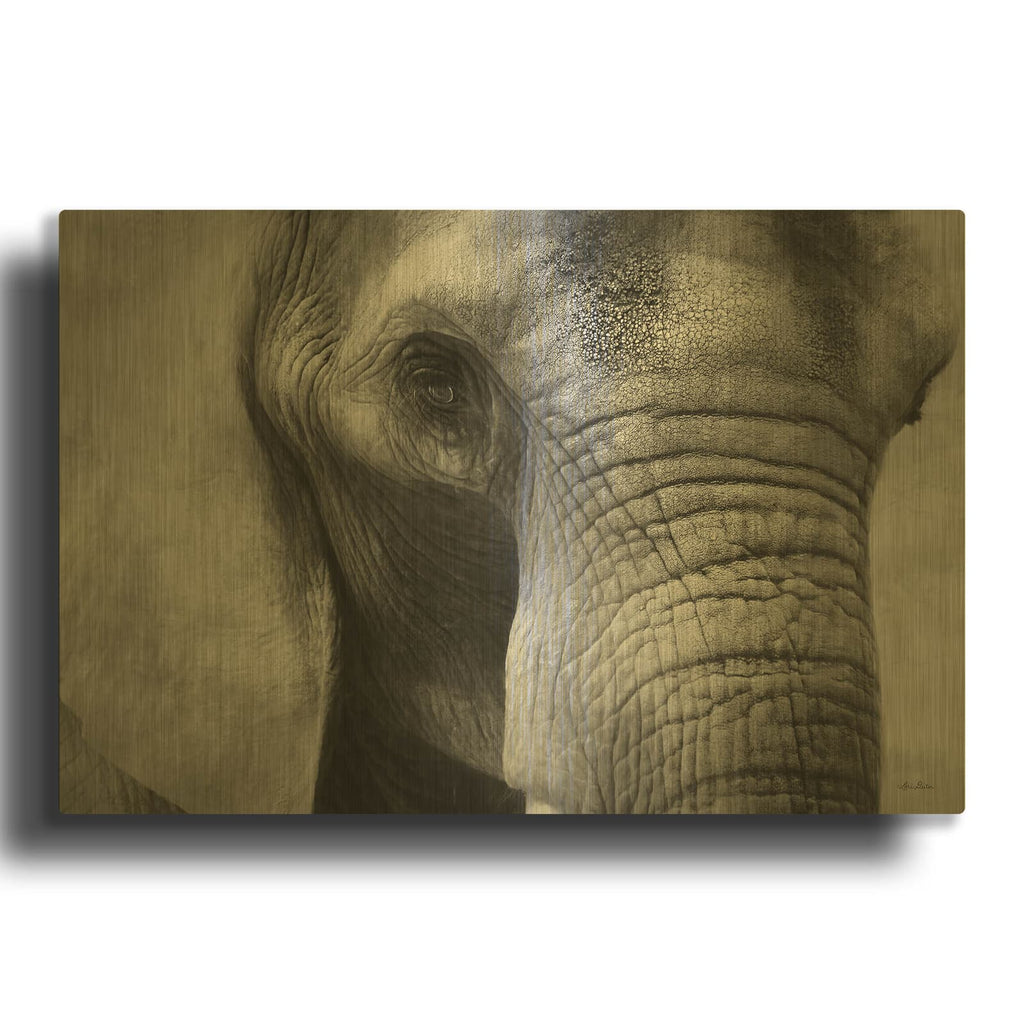 'Elephant' By Lori Deiter Gold Metal Wall Art