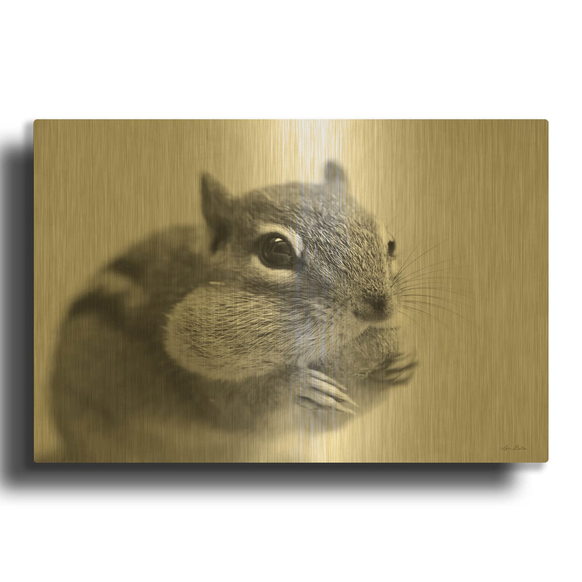 'Chippy' By Lori Deiter Gold Metal Wall Art