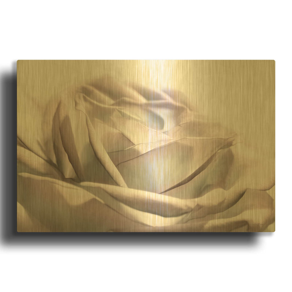 'Blush Rose II' By Lori Deiter Gold Metal Wall Art