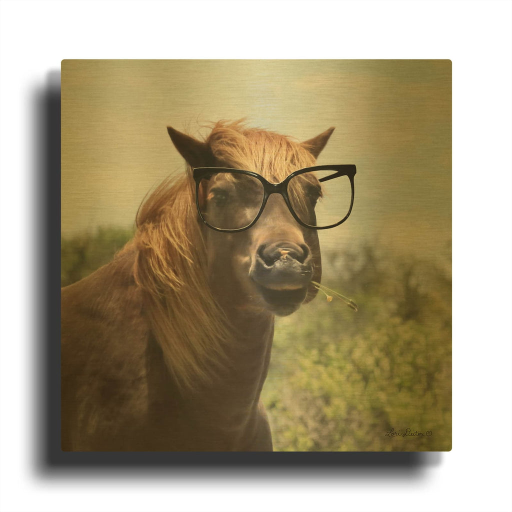 'Let Your Horse Do the Thinking' By Lori Deiter Gold Metal Wall Art