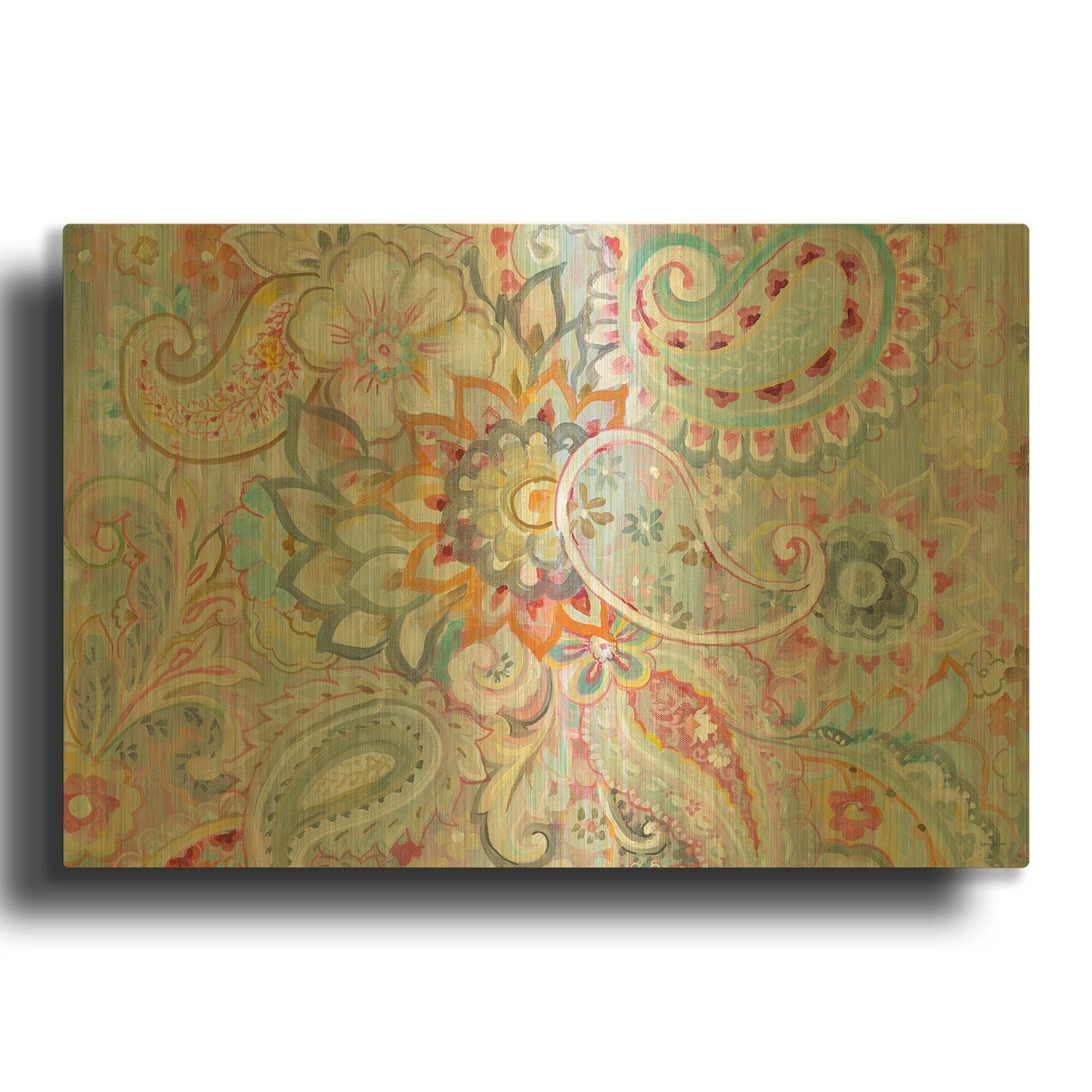 'Boho Japonais' By Danhui Nai Gold Metal Wall Art