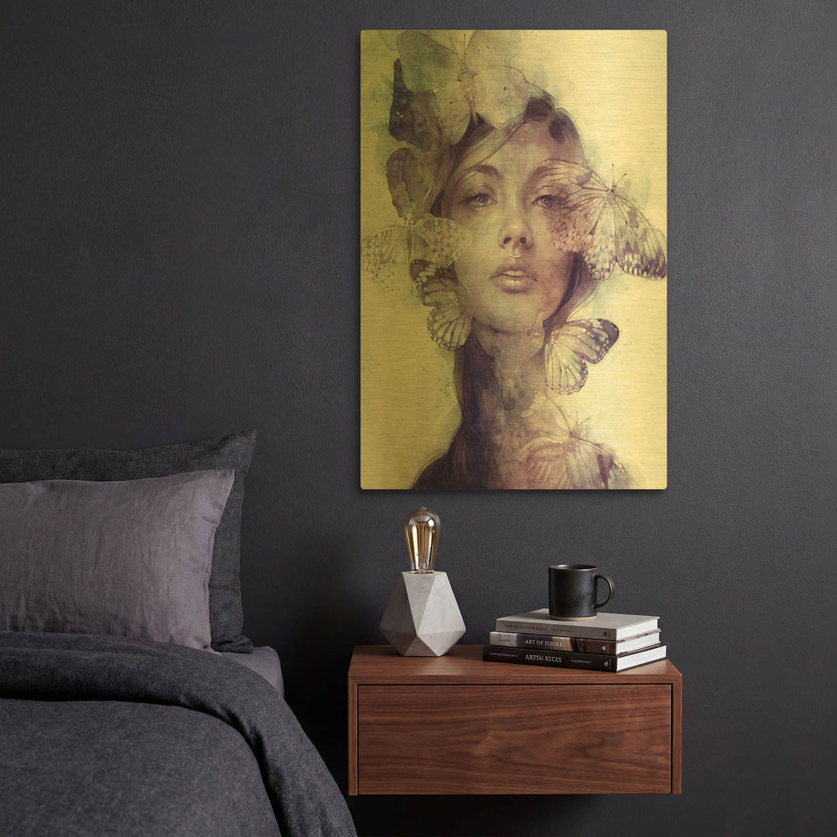 'Adorn' By Anna Dittman Gold Metal Wall Art